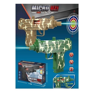 Игрушечный пистолет с мишенью, лазерным прицелом и звуком, на батарейке, в коробке 17,1х33х12,5 см 8180-42