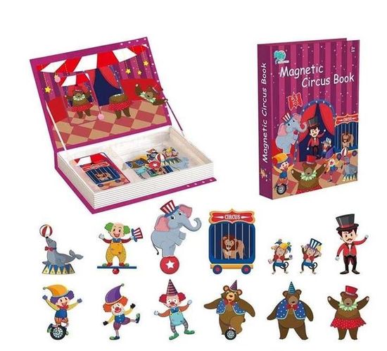 Магнітна книга-конструктор, 53 деталі, у коробці 19х4х26,3 см Circus Book 8726-40 Магнітна книга-конструктор, 53 деталі, у коробці 19х4х26,3 см Circus Book 8726-40