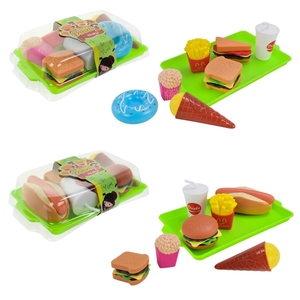 Іграшкова їжа, мікс 2 види, в коробці 16х10х4 см Fast food set 6003/4
