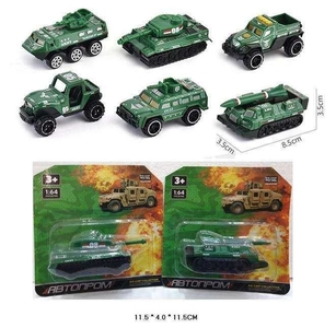 Військова техніка 1:64, мікс видів, на планшетці 15,5х11,5х4 см AP74104 АвтоПром