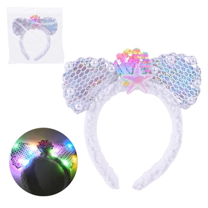 Обруч с подсветкой, в пакете 23х1,5х22 см Жемчужина C2855