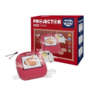 Іграшковий проектор, з фломастерами, картинками та картриджами, набатарейці, у коробці 24х8,5х20 см FDE80309/80809