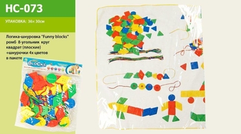 Развивающая игрушка-шнуровка, микс фигурок, в пакете 36х30 см. HC-073