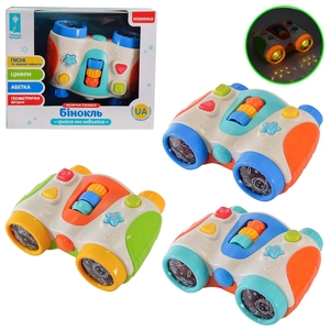 Інтерактивна іграшка: українська озвучка, алфавіт, цифри, геометричні фігури, у коробці 19,9х6,4х15,9 см Бінокль PL-721-63
