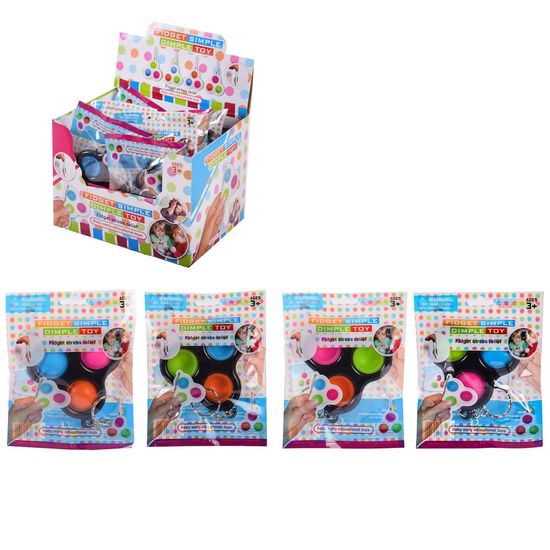 Брелок-антистрес, 7,2х7,6 см, мікс 4 види, 24 шт в упаковці Pop It SF2320-B Брелок-антистрес, 7,2х7,6 см, мікс 4 види, 24 шт в упаковці Pop It SF2320-B