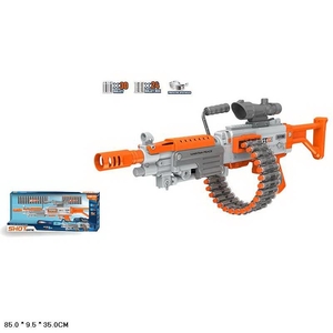 Игрушечный автомат, с поролоновыми патронами, на аккумуляторе, в коробке 81х32х9 см WY2102A