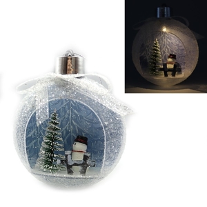 Ялинкова куля з LED-підсвіткою, розмір 11,5 см Ялинка KP-0005 746538 Josef Otten