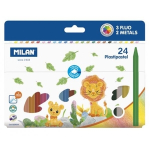 Карандаши восковые, 24 цвета Plastipastel 022R24 747493 Milan