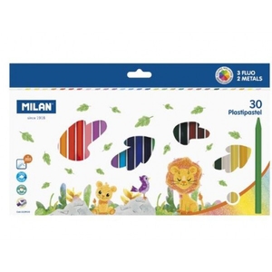 Карандаши восковые, 30 цветов Plastipastel 022R30 747494 Milan