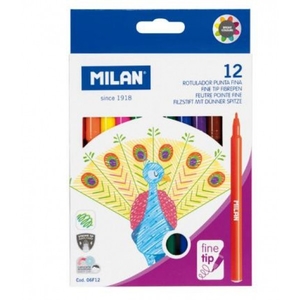 Фломастеры, 12 цветов 06F12 749392 Milan