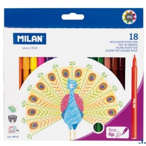 Фломастеры, 18 цветов 06F18 749393 Milan