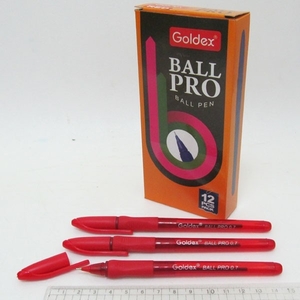 Ручка масляна червона 0.7 мм Ball pro Goldex 1201