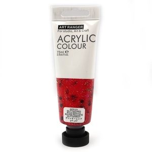Фарба акрилова з глітером, 75 мл Glitter Red GFP121 Art Ranger