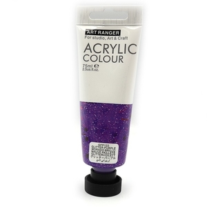 Фарба акрилова з глітером 75 мл Glitter Purple GFP122 Art Ranger