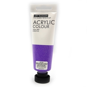 Краска акриловая металлик в пластиковой тубе 75мл Pearlescent purple IFP126 Art Ranger