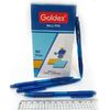 Ручка масляна автоматична синя 0.7 мм з гумовим тримачем Cuba Tinted Goldex 1412-BL