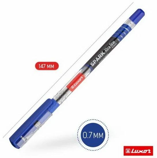 Ручка шариковая синяя 0,7 мм Spark 1597 754446 Luxor Ручка шариковая синяя 0,7 мм Spark 1597 754446 Luxor