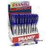 Ручка масляна синя 0.7 мм з гумовим тримачем Classic Piano PT-195-С