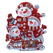 Плакат новорічний, 19х16 см Сім'я сніговиків 2118X-4 751272 Josef Otten