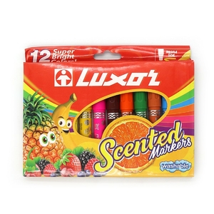 Фломастеры, 12 цветов, с фруктовым ароматом Scented 3065 754478 Luxor
