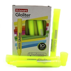 Маркер текстовий флуоресцентний Luxor Gloliter  1-3,5 мм, жовтий 4131T (10/100/800)