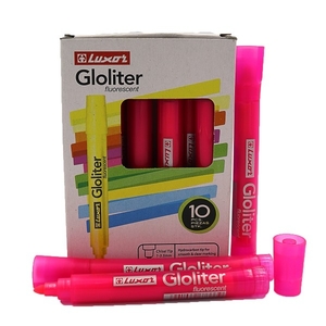 Маркер текстовий флуоресцентний Luxor Gloliter  1-3,5 мм, рожевий 4134T (10/100/800)