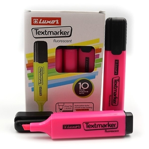 Маркер текстовий Luxor Textmarker 1.0 - 4,5 мм, рожевий 4154 (10/100/400)