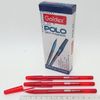 Ручка масляна червона 1.0 мм з гумовим тримачем Polo grip Fashion Goldex 422