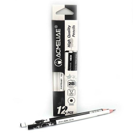 Олівець чорнографітний НВ, мікс White&Black 43202 755171 Acmeliae Олівець чорнографітний НВ, мікс White&Black 43202 755171 Acmeliae