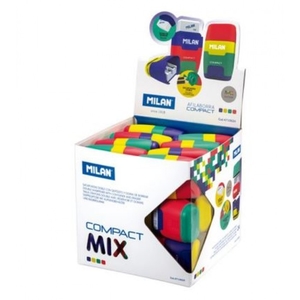 Точилка с контейнером и ластиком, микс COMPACT 4710624 753218 Milan