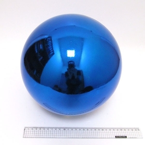 Куля новорічна 25 см, глянцева, синього кольору Big blue Josef Otten 4824-25bl (DSCN0979-25)