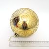 Шар новогодний 15 см, глянцевый, Большой золотой с узором Josef Otten 4825-15CM (0982-15)