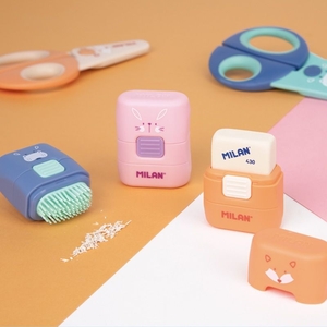 Гумка зі щіточкою, мікс CAPSULE  Fun Animals 4901116FA 754072 Milan
