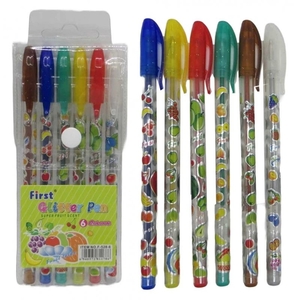 Набір гелевих ручок, 6 кольорів 0,5 мм Glitter pens 528-6 754277 Josef Otten