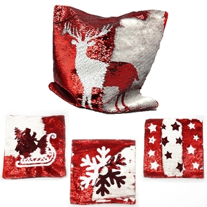 Новогодняя наволочка, размер 45х45 см, пайетки Christmas N6220-9 751183 Josef Otten