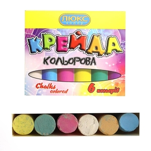 Крейда кольорова, 6 кольорів КРУ-6 Люкс Колор