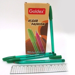 Ручка масляная зелёная 1.0 мм Klear Fashion Goldex 734-GR