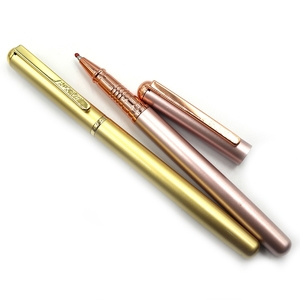 Ручка гелевая металлическая синяя 0.5 мм GP 6010G Baixin