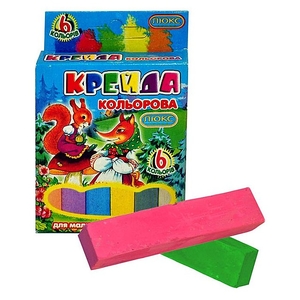 Крейда кольорова, 6 шт ККЕ-1506 753895 Люкс Колор