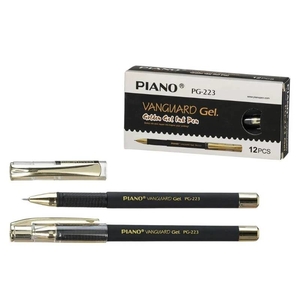 Ручка гелевая черная 0,5 мм Vanguard РG-223 756027 Piano