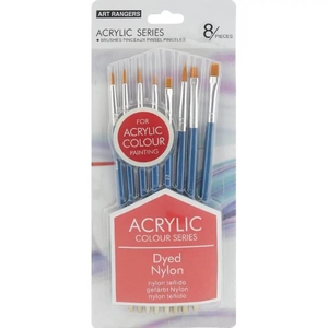 Набор кисточек нейлон для акрила, 8 шт в упаковке Dyed Nylon BREA0813B-1 756114 Art Ranger