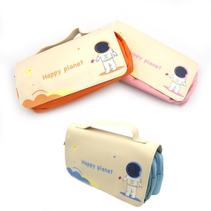 Пенал шкільний на 2 віддлення, 20х5,5х7 см, мікс Happy planet P0204 756818 Josef Otten