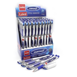 Ручка шариковая синяя 0,7 мм Luva ChromX CL231(DSCN0717) 757066 Cello