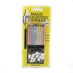 Набір негаснучих свічок для торту, 10 шт, з підставками Magic Candle DSCN9448 Josef Otten