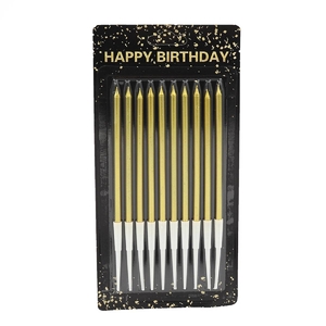 Набір свічок для торту, 10 шт, з підставками Happy birthday DSCN9333 Josef Otten