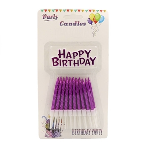 Набір свічок для торту, 20 шт, з підставками Happy birthday DSCN9349 Josef Otten