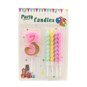 Набір свічок для торту, з цифрою, мікс Party candles DSCN9390 Josef Otten