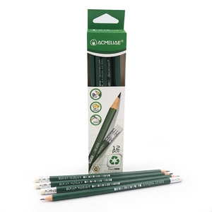 Карандаш чернографитный НВ, с ластиком Woodfree PGP-88 Acmeliae