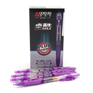 Ручка гелева автоматична фіолетова 0,5 мм Plus K36Purple Aodemei