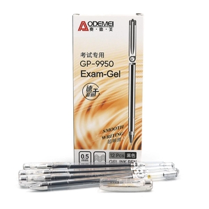 Ручка гелевая черная 0,5 мм Exam gel 9950 Aodemei